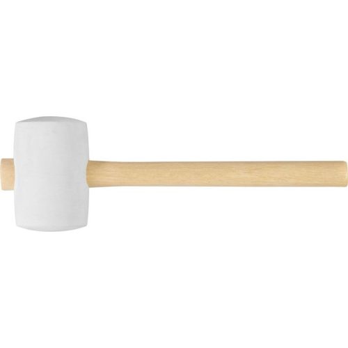 Gumikalapács, Strend Pro, fehér, 900 g, fa nyél, gumi fej