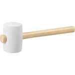 Gumikalapács, Strend Pro, fehér, 900 g, fa nyél, gumi fej