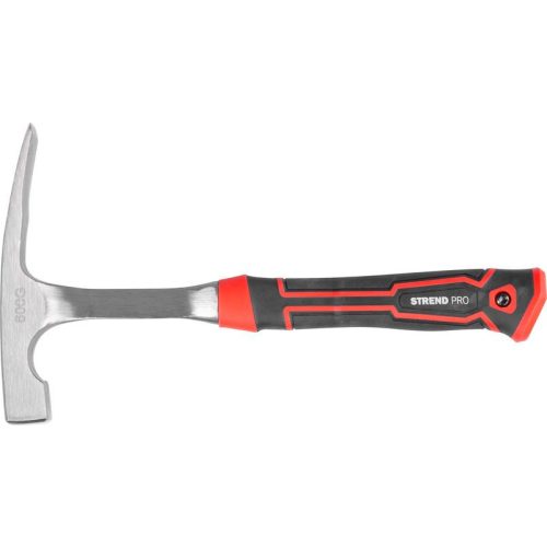 Kőműveskalapács, Strend Pro Premium ComfortGrip DL502, fekete/piros, 600 g, üvegszálas nyél, acél fej