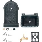 Falikút, Strend Pro Garden LT-H19880, 44 × 33 × 88 cm, sötétzöld, ötvözet, dekoratív kialakítás