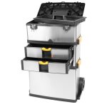 Szerszámosláda, Strend Pro TBx3042-F, ezüst, 36 kg teherbírás, kerekes, fogantyúval, rozsdamentes acél