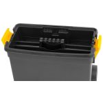 Szerszámosláda, Strend Pro TBx3042, 45 x 25 x 60 cm, fekete, kerekes, fogantyúval, átlátszó fedél, többfunkciós, 25 kg teherbírás