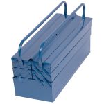 Szerszámosdoboz, Strend Pro TB101E, 53 x 20 x 21 cm, kék, 5 részes, fém, műhelybe, szerszámok áttekinthető tárolásához
