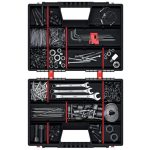 Rendszerező koffer, Prosperplast NOR16DUO, 39 x 29 x 13 cm, fekete,  2 db-os csomag, állítható rekeszek, átlátszó fedél, ergonomikus fogantyú, összekapcsolható