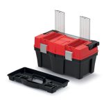 Szerszámosdoboz, Prosperplast Aptop Plus KAP5025, 45,8 x 25,7 x 24,5 cm, fekete, hordozható, praktikus