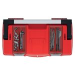 Szerszámosdoboz, Prosperplast Aptop Plus KAP5025, 45,8 x 25,7 x 24,5 cm, fekete, hordozható, praktikus