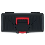 Szerszámosdoboz, Prosperplast Caliber KCR4020, 40 × 20 × 18,6 cm, fekete, fogantyúval, többfunkciós