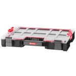 Rendszerező koffer, Qbrick Patrol System Pro Organizer 200, 45,2 × 35,8 × 7,9 cm, fekete, 6 l, habszivacs betéttel, tömített polikarbonát fedél, poliamid csatlakozók