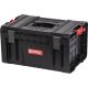 Szerszámosdoboz, Qbrick Patrol System Pro Toolbox, 45 x 33,4 x 24 cm, fekete, 19 l, moduláris, gumitömítéses, por- és vízvédett, 3 állítható válaszfallal, poliamid zárakkal