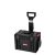 Szerszámosláda, Qbrick Patrol Pro Cart, 45 × 39 × 69 cm, fekete, 28 l, kerekes, teleszkópos alumínium fogantyú, víz- és porálló, fém tengely, moduláris rendszer