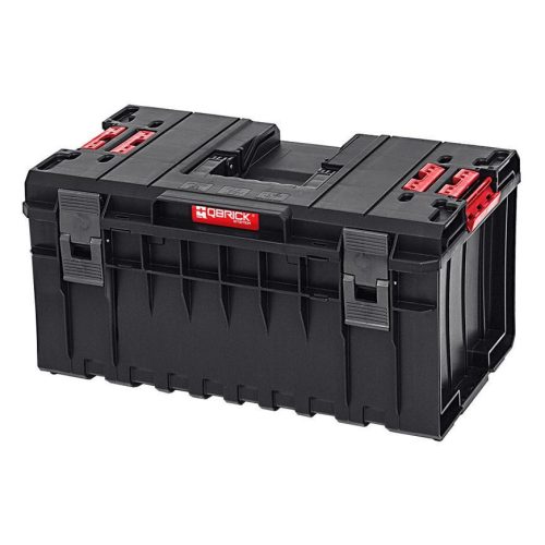 Szerszámosláda, Qbrick Patrol System One 350 Vario, 58,5 × 38,5 × 30,1 cm, fekete, 38 l, por- és vízálló, megerősített, moduláris, PRO kompatibilis, 50 kg teherbírás