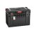 Szerszámosláda, Qbrick Patrol System One 450 Technik, 58,5 × 38,5 × 42 cm, fekete, 52 l, por- és vízálló, megerősített, alumínium rögzítőléc, 2 állítható rekesz