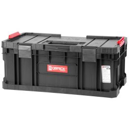  Tárolódoboz készlet, Qbrick Patrol System Two Toolbox Plus + 2 db System Two Organizer Multi készlet, fekete, 3,5 kg, fogantyús, átlátszó fedelű rendezőkkel