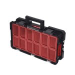 Rendszerező koffer, Qbrick Patrol System Two Organizer Plus, fekete, 9 rekesz, moduláris, polikarbonát fedél, poliamid reteszek, szilárd fogantyú
