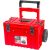 Szerszámosláda, Qbrick Patrol,System One Red Ultra HD Cart 2, piros, ütésálló, kerekes, teleszkópos alumínium fogantyú, Qbrick System Pro kompatibilis, moduláris