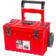 Szerszámosláda, Qbrick Patrol,System One Red Ultra HD Cart 2, piros, ütésálló, kerekes, teleszkópos alumínium fogantyú, Qbrick System Pro kompatibilis, moduláris