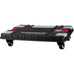 Gurulós szerszámtartó, Worcraft XCUBE200, 46,7 × 35,5 × 4 cm, fekete, kerekes, moduláris, klipszes rögzítés, több rekesszel, tartós műanyag