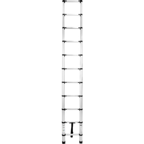 Teleszkópos létra, Strend Pro, 1 x 11 fokos, 320 cm, 125 kg teherbírás, alumínium, csúszásmentes lábakkal, automatikus reteszelés, hordozófogantyú