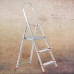 Festőlétra, ALVE Eurostyl 2913, 3 fokos, 55 cm, alumínium, összecsukható, egyoldalas