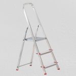 Festőlétra, ALVE Eurostyl 2913, 3 fokos, 55 cm, alumínium, összecsukható, egyoldalas