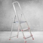 Festőlétra, ALVE Eurostyl 2913, 3 fokos, 55 cm, alumínium, összecsukható, egyoldalas