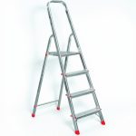 Festőlétra, ALVE Eurostyl 2914, 4 fokos, 76 cm, alumínium, összecsukható, egyoldalas