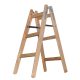 Kétrészes létra, Strend Pro Profi, 2 x 3 fokos, fa, 95 cm, 150 kg teherbírás, kétoldalas kivitel, háztartási és ipari használatra