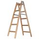 Kétrészes létra, Strend Pro Profi, 2 x 5 fokos, fa, 153 cm, 150 kg teherbírás, kétoldalas kivitel, háztartási és ipari használatra