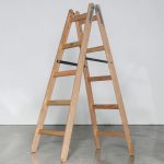 Kétrészes létra, Strend Pro Profi, 2 x 5 fokos, fa, 153 cm, 150 kg teherbírás, kétoldalas kivitel, háztartási és ipari használatra