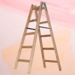 Kétrészes létra, Strend Pro Profi, 2 x 5 fokos, fa, 153 cm, 150 kg teherbírás, kétoldalas kivitel, háztartási és ipari használatra