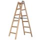 Kétrészes létra, Strend Pro Profi, 2 x 6 fokos, fa, 182 cm, 150 kg teherbírás, kétoldalas kivitel, háztartási és ipari használatra