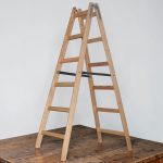 Kétrészes létra, Strend Pro Profi, 2 x 6 fokos, fa, 182 cm, 150 kg teherbírás, kétoldalas kivitel, háztartási és ipari használatra