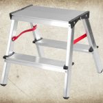 Fellépő, StrendPro DD2, 2x2 fokos, kétoldalas, alumínium