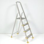 Festőlétra, ALVE Eurostyl 1914, 4 fokos, 76 cm, ezüst, alumínium, összecsukható, egyoldalas