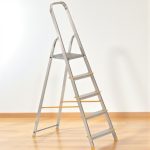 Festőlétra, ALVE Eurostyl 1915, 5 fokos, 98 cm, ezüst, alumínium, összecsukható, egyoldalas