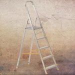 Festőlétra, ALVE Eurostyl 1915, 5 fokos, 98 cm, ezüst, alumínium, összecsukható, egyoldalas