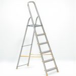 Festőlétra, ALVE Eurostyl 1916, 6 fokos, 119 cm, ezüst, alumínium, összecsukható, egyoldalas