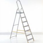 Festőlétra, ALVE Eurostyl 1917, 7 fokos, 141 cm, ezüst, alumínium, összecsukható, egyoldalas