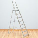 Festőlétra, ALVE Eurostyl 1918, 162 cm, 162 cm, ezüst, alumínium, összecsukható, egyoldalas