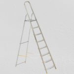 Festőlétra, ALVE Eurostyl 1918, 162 cm, 162 cm, ezüst, alumínium, összecsukható, egyoldalas