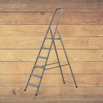 Festőlétra, Strend Pro ST-D6, 6 fokos, acél, 120 cm, szürke, összecsukható stabil kivitel