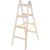 Kétrészes létra, Strend Pro, 2 x 4 fokos, fa, 130 cm, 150 kg teherbírás, kétoldalas kivitel, vödörtartó kampóval, horganyzott fém részek