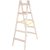 Kétrészes létra, Strend Pro, 2 x 5 fokos, fa, 160 cm, 150 kg teherbírás, kétoldalas kivitel, vödörtartó kampóval, horganyzott fém részek