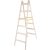 Kétrészes létra, Strend Pro, 2 x 6 fokos, fa, 190 cm, 150 kg teherbírás, kétoldalas kivitel, vödörtartó kampóval, horganyzott fém részek