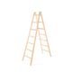 Kétrészes létra, Strend Pro, 2 x 7 fokos, fa, 226 cm, 150 kg teherbírás, kétoldalas kivitel, vödörtartó kampóval, horganyzott fém részek