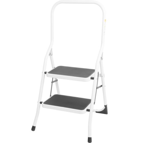 Fellépő, Strend Pro LFT105, 2 fokos, 45 cm, fehér, acél, csúszásgátlós, stabil lábú