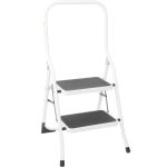 Fellépő, Strend Pro LFT105, 2 fokos, 45 cm, fehér, acél, csúszásgátlós, stabil lábú