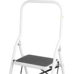 Fellépő, Strend Pro LFT105, 2 fokos, 45 cm, fehér, acél, csúszásgátlós, stabil lábú