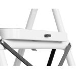Fellépő, Strend Pro LFT105, 2 fokos, 45 cm, fehér, acél, csúszásgátlós, stabil lábú
