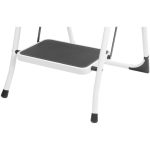 Festőlétra, Strend Pro LFT130, 3 fokos, 66 cm, acél, fehér, csúszásgátlós, összecsukható